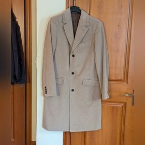 J. Crew Wool/Cashmere Rivington Tan Overcoat 38R
